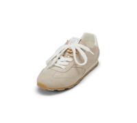 Sneaker MARC O'POLO "mit zweifacher Schnürung", Damen, Gr. 37, beige (linen beige), Obermaterial: 100% Leder, Schuhe Sneaker (10040846-37) linen beige