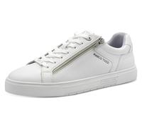 Sneaker MARCO TOZZI, Damen, Gr. 42, weiß, Lederimitat, unifarben, Schuhe Sneaker, Freizeitschuh, Halbschuh, Schnürschuh mit seitlicher Logoprägung (52410204-42) weiß