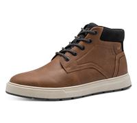 Sneaker MARCO TOZZI, Herren, Gr. 41, cognac, Lederimitat, Textil, unifarben mit Farbeinsatz, used, Schuhe Sneaker, Schnürschuh, Schnürboots mit weich abgepolstertem Schaftrand (63370356-41) cognac