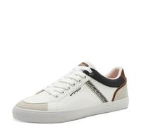Sneaker MARCO TOZZI, Herren, Gr. 42, weiß kombiniert, Lederimitat, Textil, unifarben mit Farbeinsätzen, Schuhe Sneaker, Freizeitschuh, Halbschuh, Schnürschuh mit Kontrastbesätzen (20431243-42) weiß ko