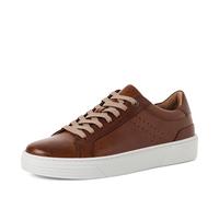Sneaker MARCO TOZZI, Herren, Gr. 43, cognac, Leder, unifarben, Schuhe Sneaker, Schnürschuh, Halbschuh, Freizeitschuh mit seitlichem Lochmuster (42356115-43) cognac