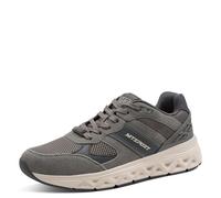 Sneaker MARCO TOZZI, Herren, Gr. 45, grau, Leder, Synthetik, Textil, unifarben mit Farbeinsatz, Schuhe Sneaker, Freizeitschuh, Halbschuh, Schnürschuh mit MT-Logo (26067118-45) grau