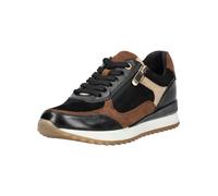 Sneaker MARCO TOZZI "Marco Tozzi Sneaker Leder/Textil", Damen, Gr. 40, schwarz (schwarz, braun), Leder, Textil, casual, Schuhe (30566129-40) schwarz, braun