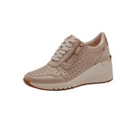 MARCO TOZZI Damen Wedge Sneaker mit Lederanteil Bequem, Gold (Platinum Comb), 41 EU