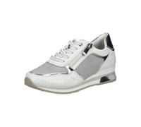 MARCO TOZZI Damen Sneaker flach mit Schnürsenkeln Freizeit, Weiß (White/Silver), 40 EU