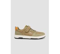 s.Oliver Mädchen Sneaker flach mit Klettverschluss Bequem, Grün (Khaki), 33 EU