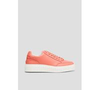 s.Oliver Damen Sneaker flach mit dicker Sohle Vegan, Rot (Coral), 37 EU