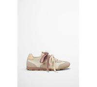 Sneaker MARC O'POLO "in luftiger Häkeloptik mit Leder", Damen, Gr. 37, beige (sanftes weiß), Obermaterial: 100% Polyester, unifarben, Schuhe Sneaker (94082951-37) sanftes weiß