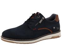 Sneaker MUSTANG SHOES "Agnese", Herren, Gr. 47, blau (navy), Velourslederimitat, Schuhe Sneaker, Freizeitschuh, Halbschuh, Schnürschuh mit Kontrastbesatz (33483256-47) navy