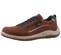 Sneaker MUSTANG SHOES "Benedetto", Herren, Gr. 45, cognac, Lederimitat, Textil, Schuhe Sneaker, Freizeitschuh, Halbschuh, Schnürschuh mit seitlichem Reißverschluss (88641535-45) cognac