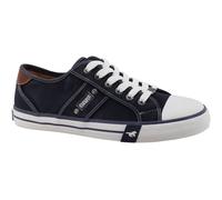 Sneaker MUSTANG SHOES "Calogero", Herren, Gr. 44, navy, Baumwolle, Schuhe Sneaker, Freizeitschuh, Halbschuh, Schnürschuh mit modischen Kontrastnähten (71709751-44) navy