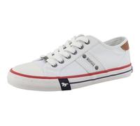 Sneaker MUSTANG SHOES "Calogero", Herren, Gr. 47, weiß, Baumwolle, Schuhe Sneaker, Freizeitschuh, Halbschuh, Schnürschuh mit modischen Kontrastnähten (73308403-47) weiß