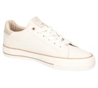 Sneaker MUSTANG SHOES, Damen, Gr. 36, beige (beige, taupe), Lederimitat, geblümt, Schuhe Sneaker, Freizeitschuh, Halbschuh, Schnürschuh mit modischem Design (40574463-36)