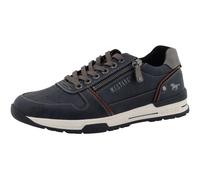 Sneaker MUSTANG SHOES "Filippo", Herren, Gr. 49, navy, Lederimitat, Schuhe Sneaker, Freizeitschuh, Halbschuh, Schnürer mit seitlichem Reißverschluss (67647922-49) navy