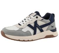 Sneaker MUSTANG SHOES "Giacinto", Herren, Gr. 44, grau, weiß, natur, Lederimitat, Textil, Schuhe Sneaker, Freizeitschuh, Halbschuh, Schnürschuh im modischen Kontrast-Look (84513440-44) grau, weiß, nat