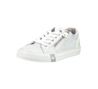Sneaker MUSTANG SHOES "Mustang Shoes Sneaker Lederimitat", Damen, Gr. 38, weiß (silber), Lederimitat, Schuhe Sneaker (90060269-38) silber