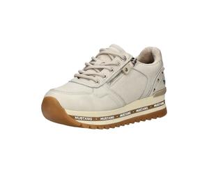 Sneaker MUSTANG SHOES "Mustang Shoes Sneaker Lederimitat", Herren, Gr. 39, ivory, Lederimitat, Schuhe Sneaker (72962504-39) ivory