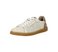 Sneaker MUSTANG SHOES "Mustang Shoes Sneaker Lederimitat", Herren, Gr. 42, beige (ivory), Lederimitat, Schuhe Sneaker (91983721-42) ivory