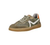 Sneaker MUSTANG SHOES "Mustang Shoes Sneaker Lederimitat", Herren, Gr. 43, grün (khaki), Lederimitat, Schuhe Sneaker (36716051-43) khaki