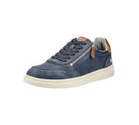 Sneaker MUSTANG SHOES "Mustang Shoes Sneaker Lederimitat", Herren, Gr. 44, blau (dunkelblau), Lederimitat, Schuhe Sneaker (71328844-44) dunkelblau