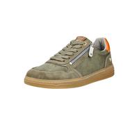 Sneaker MUSTANG SHOES "Mustang Shoes Sneaker Lederimitat", Herren, Gr. 44, grün (khaki), Lederimitat, Schuhe Sneaker (10893419-44) khaki