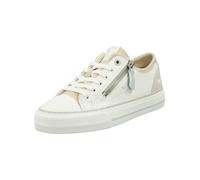 Sneaker MUSTANG SHOES "Mustang Shoes Sneaker Lederimitat/Textil", Damen, Gr. 37, weiß (weiß, beige), Lederimitat, Textil, Schuhe Sneaker (72353658-37) weiß, beige