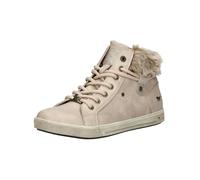 Sneaker MUSTANG SHOES "Mustang Shoes Sneaker Lederimitat/Textil", Damen, Gr. 38, beige, Lederimitat, Textil, Schuhe Sneaker (31523430-38) beige