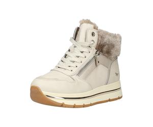 Sneaker MUSTANG SHOES "Mustang Shoes Sneaker Lederimitat/Textil", Damen, Gr. 38, ivory, Lederimitat, Textil, Schuhe Sneaker (61305257-38) ivory