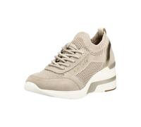 Sneaker MUSTANG SHOES "Mustang Shoes Sneaker Lederimitat/Textil", Damen, Gr. 39, beige, Lederimitat, Textil, Schuhe Sneaker (55391722-39) beige