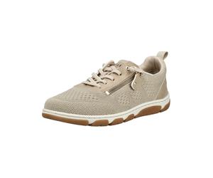 Sneaker MUSTANG SHOES "Mustang Shoes Sneaker Lederimitat/Textil", Damen, Gr. 39, sand, Lederimitat, Textil, Schuhe Sneaker (22772833-39) sand