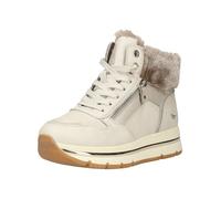 Sneaker MUSTANG SHOES "Mustang Shoes Sneaker Lederimitat/Textil", Damen, Gr. 40, beige (ivory), Lederimitat, Textil, Schuhe Sneaker (61305257-40) ivory