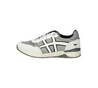 Sneaker MUSTANG SHOES "Mustang Shoes Sneaker Lederimitat/Textil", Herren, Gr. 40, grau (weiß, grau), Lederimitat, Textil, Schuhe Sneaker (89144356-40) weiß, grau