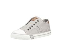 Slip-On Sneaker MUSTANG SHOES "Winona", Herren, Gr. 37, hellgrau, Baumwolle, Schuhe, Slipper, Halbschuh mit modischen Kontrastnähten (90424055-37) hellgrau
