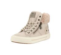 Sneaker MUSTANG SHOES "Mustang Shoes Stiefelette Lederimitat", Damen, Gr. 40, Lederimitat, beige (cream), Schuhe Sneaker (89896762-40) cream