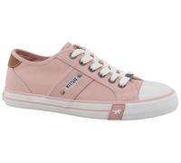 Sneaker MUSTANG SHOES "Winona", Damen, Gr. 37, rosé, Baumwolle, Schuhe Sneaker, Freizeitschuh, Halbschuh, Schnürschuh mit seitlichem Logoschriftzug (94606362-37) rosé