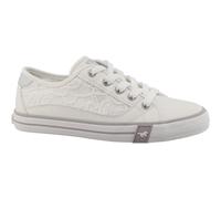 Sneaker MUSTANG SHOES "Mustang Shoes Sneaker Lederimitat/Textil", Herren, Gr. 37, weiß, Lederimitat, Textil, Schuhe Sneaker (99599220-37) weiß