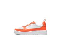 Sneaker N91 "Bball M AB Herrensneaker", Herren, Gr. 44, orange (weiß, orange), Kalbsleder, Schuhe Sneaker, Turnschuh Leder handgefertigt, sportlicher Freizeitschuh Herren (95787628-44) weiß, orange