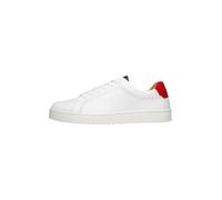 Sneaker N91 "Original Draft BB Herrensneaker", Herren, Gr. 42, Leder, weiß (weiß, rot, blau), Schuhe Sneaker, Turnschuh Leder handgefertigt, sportlicher Freizeitschuh Herren (66428045-42) weiß, rot, b