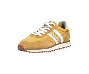 Sneaker NAPAPIJRI "Napapijri Sneaker Leder/Textil", Herren, Gr. 41, gelb, weiß, Leder, Textil, Schuhe Sneaker (92178863-41) gelb, weiß