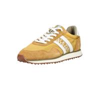 Sneaker NAPAPIJRI "Napapijri Sneaker Leder/Textil", Herren, Gr. 43, gelb, weiß, Leder, Textil, Schuhe Sneaker (92178863-43) gelb, weiß