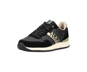 Sneaker NAPAPIJRI "Napapijri Sneaker Lederimitat/Textil", Damen, Gr. 37, schwarz, beige, Lederimitat, Textil, Schuhe Sneaker (27782119-37) schwarz, beige