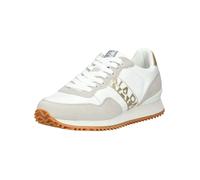 Sneaker NAPAPIJRI "Napapijri Sneaker Lederimitat/Textil", Damen, Gr. 38, weiß (weiß, gold), Lederimitat, Textil, Schuhe Sneaker (35331423-38) weiß, gold