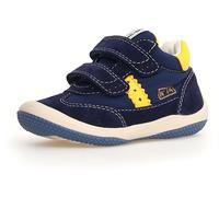 Sneaker NATURINO "GO VL", Mädchen, Gr. 23, blau (navy, gelb), Nylon, Veloursleder, kontrastfarbene Details, Schuhe Sneaker, Freizeitschuh mit Farbeinsatz, Größenschablone zum Download (45902061-23)