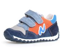 Sneaker NATURINO "SAMMY 2 VL", Damen, Gr. 30, bunt (orange, navy multi), Lederimitat, Textil, Veloursleder, colorblocking, Schuhe Sneaker, Freizeitschuh mit Wechselfußbett, Größenschablone zum Downloa