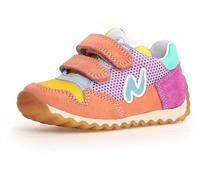 Sneaker NATURINO "SAMMY 2 VL", Mädchen, Gr. 30, orange (orange pink multi), Lederimitat, Textil, Veloursleder, colorblocking, Schuhe Sneaker, Freizeitschuh mit Wechselfußbett, Größenschablone zum Down