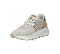 Sneaker NERO GIARDINI "Nero Giardini Sneaker Leder/Textil", Damen, Gr. 37, weiß (weiß, beige), Leder, Textil, casual, Schuhe (61598545-37) weiß, beige