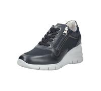 Nero Giardini E512940D Premium Wave Nachtblau Sneakers für Damen aus Leder und Netz mit hohem Keilabsatz, dunkelblau, 40 EU