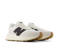 New Balance Unisex 370 in Weiß/Grau, Wildleder/Mesh, Größe 37