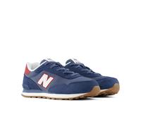 Sneaker NEW BALANCE "515", Mädchen, Gr. 40, nb navy, podium rot, Leder, Textil, Schuhe Sneaker, mit Schnürung, für Kinder und Jugendliche (56133322-40) nb navy, podium rot