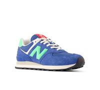 Sneaker NEW BALANCE "574", Damen, Gr. 40,5, blau agate, lime leaf, Leder, Textil, mehrfarbig, Schuhe Sneaker (44472858-40,5) blau agate, lime leaf